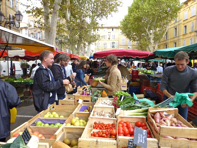 Aix-en-Provence market place, the Var, Provence, France