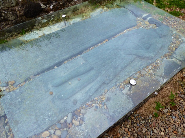  Burial effigy of Donald MacGilleasbuig, Crown tenant of Finlaggan in 1540's, Islay, Scotland