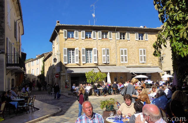 Lunch in Lourmarin after the Friday market