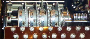 Rotors of an Engima Machine at Bletchey Park, England