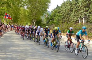Tour de France 2017 entering Lourmrarin