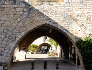 Arches of Monpazier, Dordogne, Perigord, France
