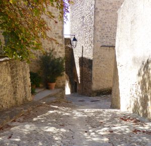 Cobbled street in Grambois, Luberon, Provence