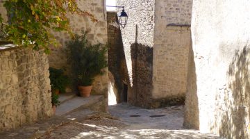 Cobbled street in Grambois, Luberon, Provence