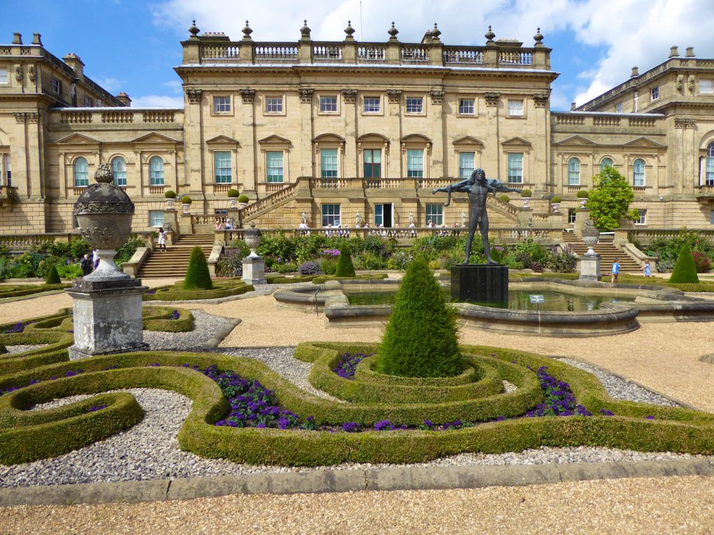 Rear view & the Terrace at Harewood House, Yorkshire, England