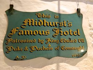 Sign at The Spread Eagle Hotel, Midhurst, Sussex, England