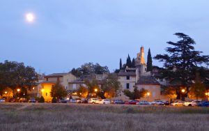 Twilight in Lourmarin, Luberon, Vaucluse, Provence, France