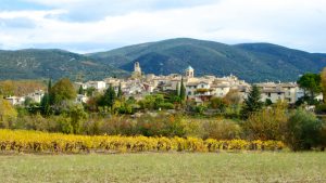 View of Lourmarin in autumn, Luberon, Vaucluse, Provence France