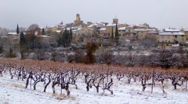 Snow for Christmas in Lourmarin, Luberon, Vaucluse, Provence
