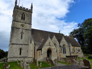 Bladon Church, Bladon, near Woodstock, England, burial place of Winston Churchill