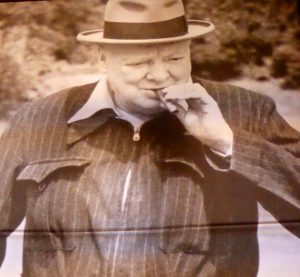 Photo of Winston Churchill at Blenheim Palace