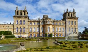Rear of Blenheim Palace, Woodstock, England, birth place of Sir Winston Churchill