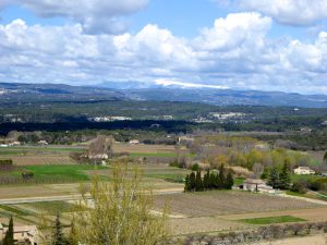 View of from Menerbes Luberon Valley, Provence, France