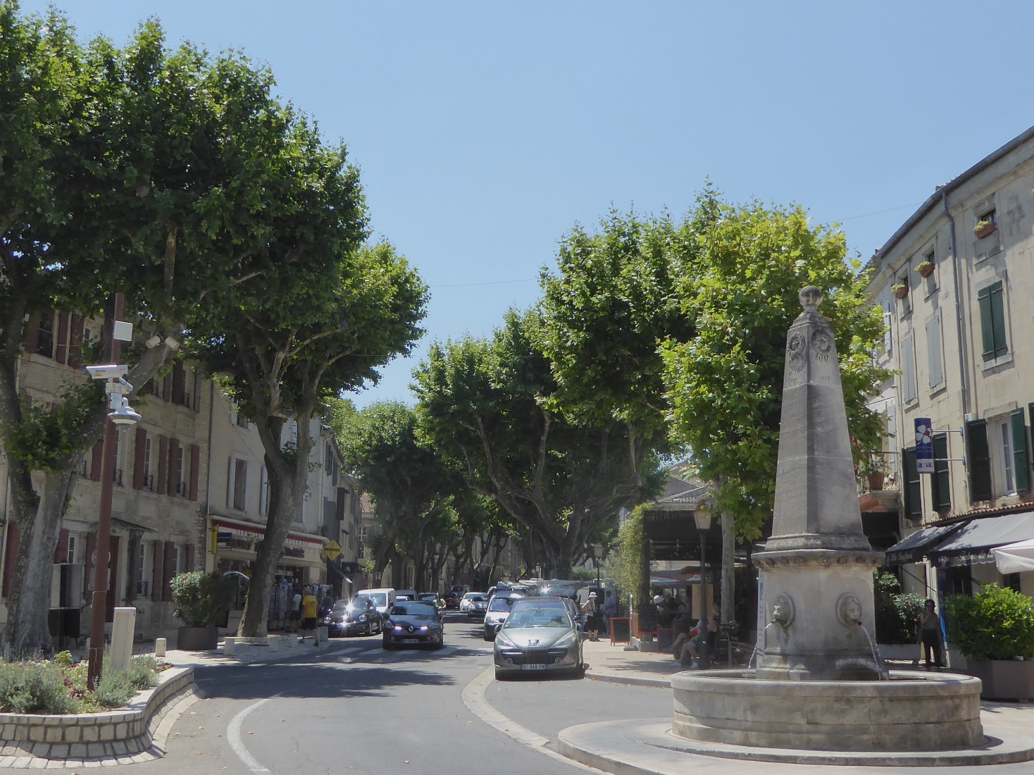 Road in Saint-Rémy-de-Provence, Bouches-du-Rhône, Provence, France