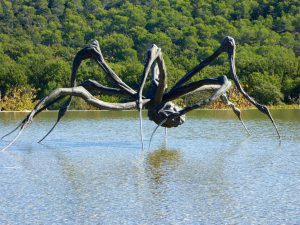 Crouching spider by Louise Bourgeois at Chateau La Coste,Le Puy-Sainte-Réparade, Bouches-du-Rhône, Provence, France