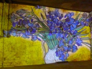 Carrières de Lumières 2019 irises by Van Gogh