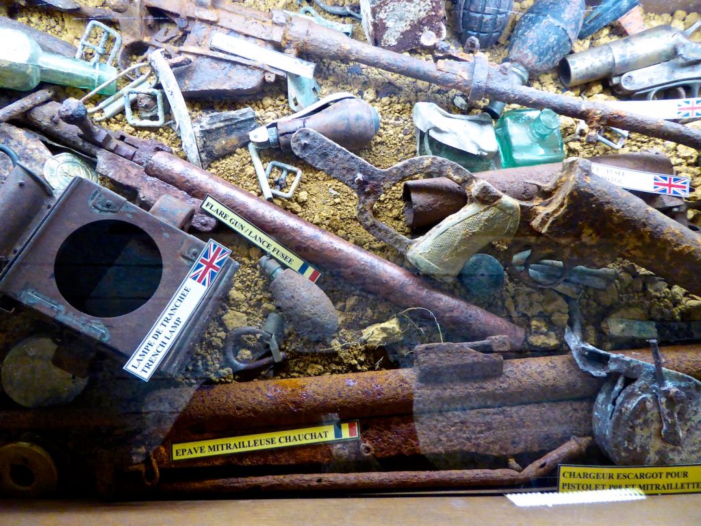 World War I relics at the Musée Somme 1916