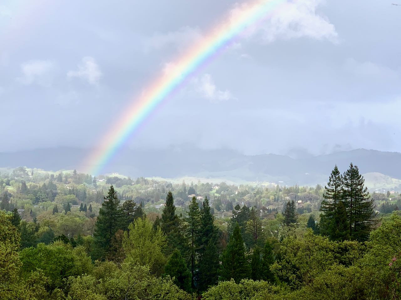 Rainbow over Mt Diablo, Danville California