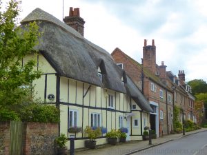 English Village street, Streatley, Berkshire, England