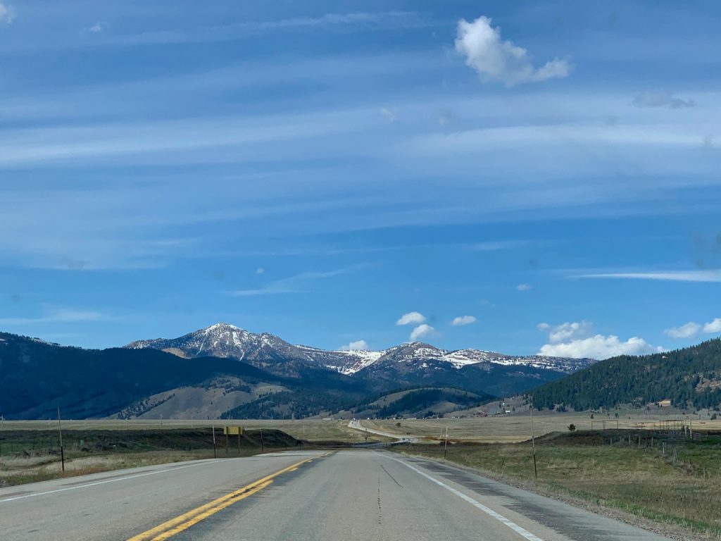 Approaching Montana Route 20, Idaho, on route from Jackson, Wyoming to Montana, Day 5 American Road trip