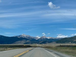 Approaching Montana Route 20, Idaho, on route from Jackson, Wyoming to Montana, Day 5 American Road trip