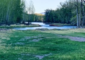 Dusk at Bighole River, Melrose, Montana, USA