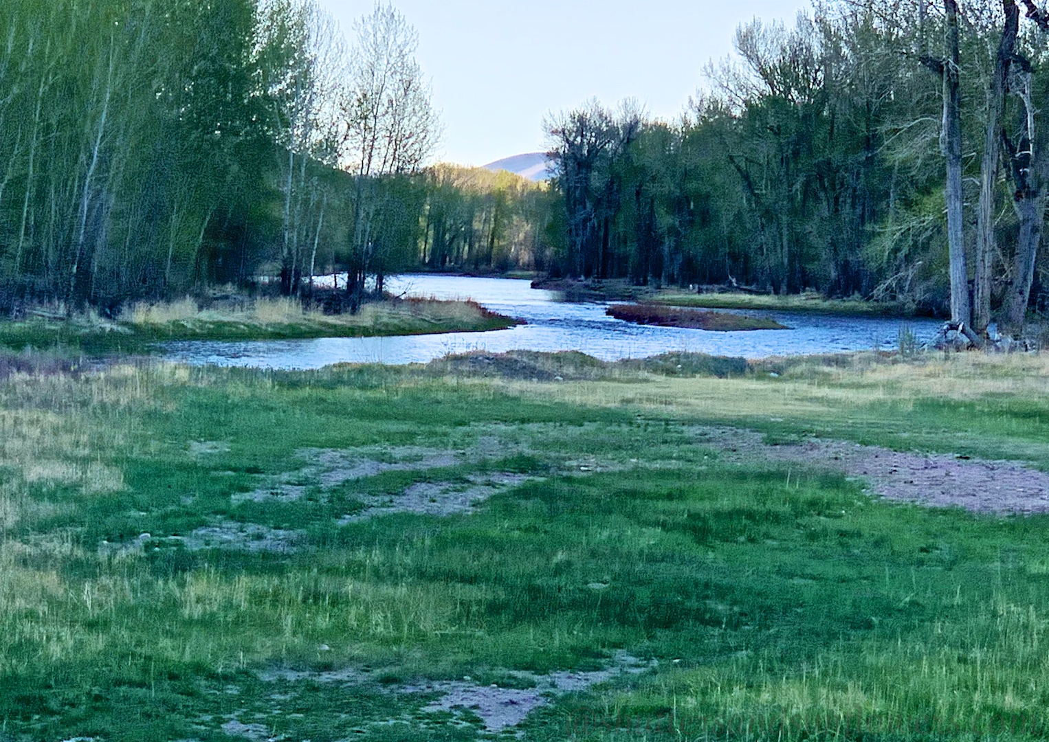 Dusk at Bighole River, Melrose, Montana, USA