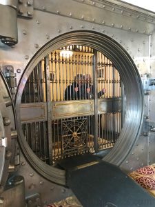 Inside the Vault of old Metals Banc Building in Butte, now Metals Bar, Butte, Montana, USA
