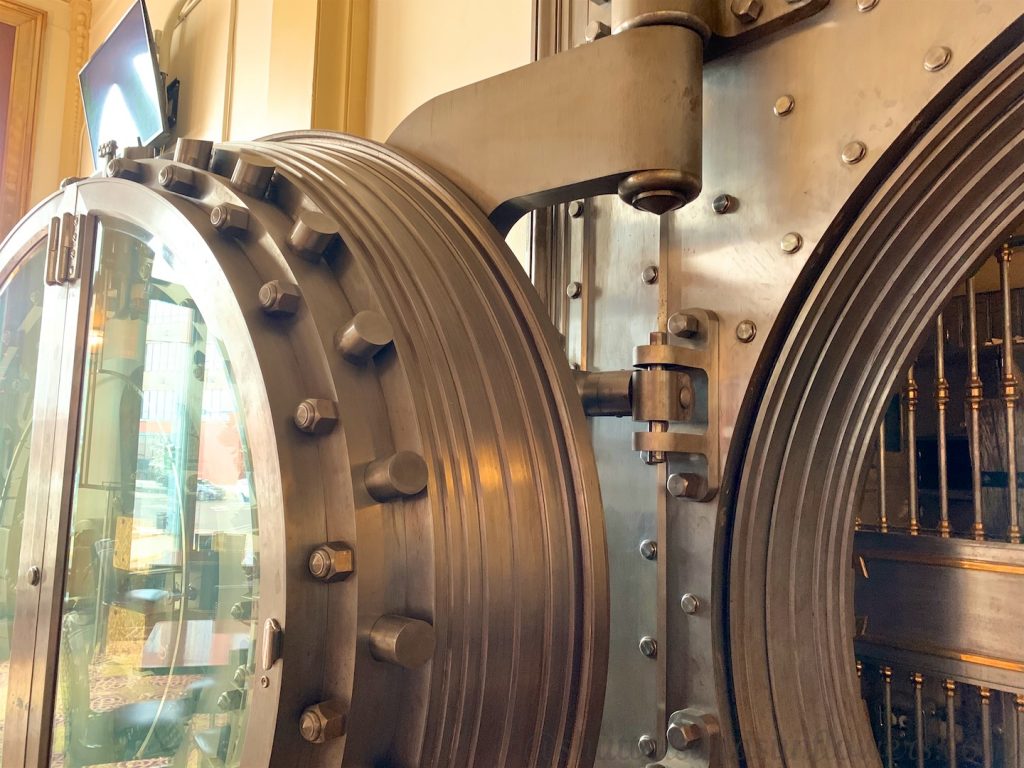 Vault door of Metals Bank Building in Butte