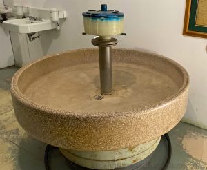 Wash stand in the Miners Dry, Butte, Montana, USA