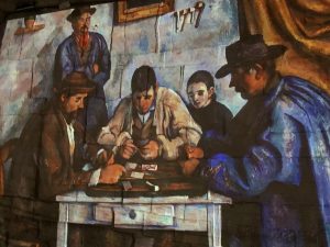 Paul Cèzanne's 'Card Players; at Carrières des Lumières 2021