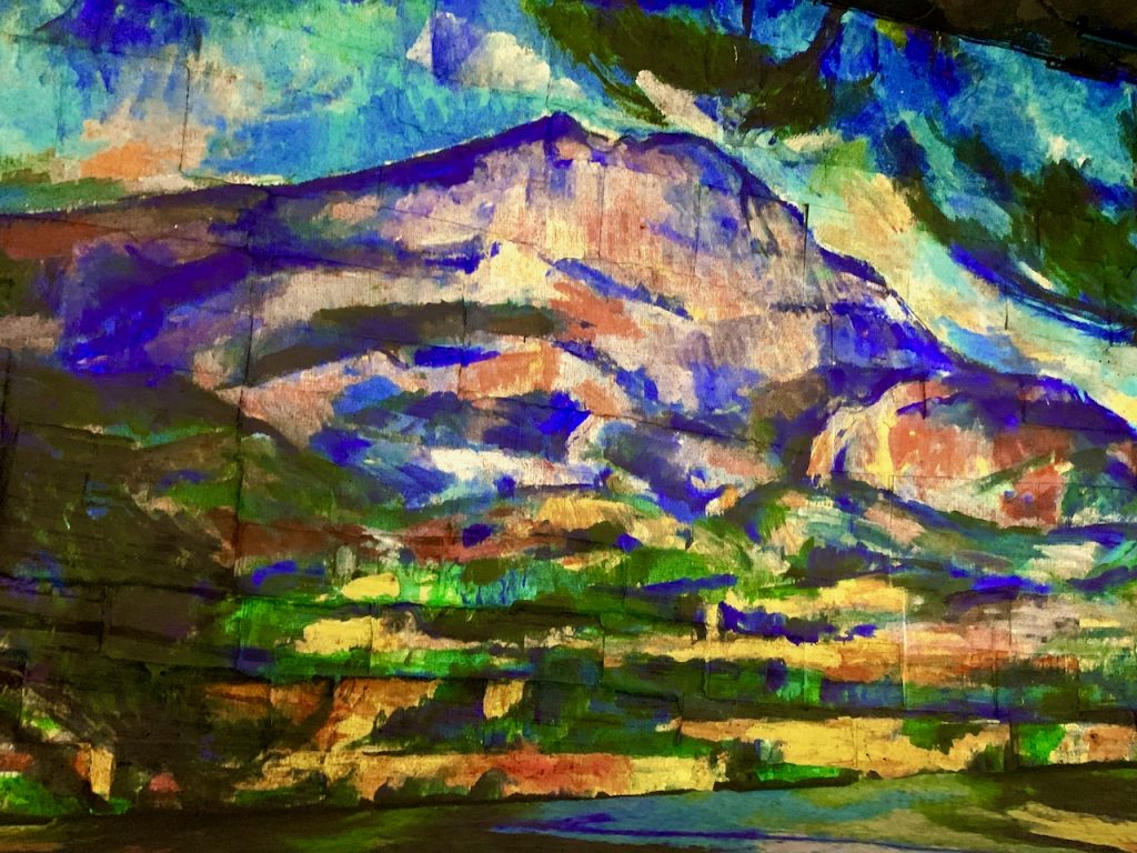 Cézanne's Mt St Victoire at Carrières des Lumières 2021