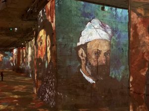 Portraits by Cezanne's at Carrières des Lumières, 2021 at Les Baux-de-Provence