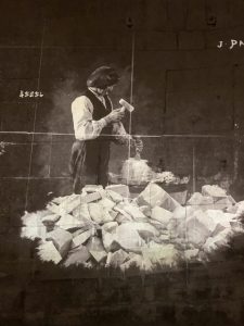 Quarry workers a in the bauxite caves which became Carrières des Lumières