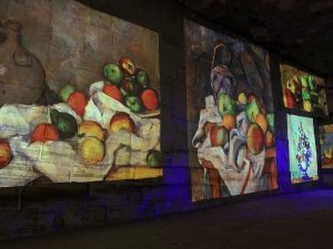 Still life by Cèzanne at Carrières des Lumières by Les Baux-de-Provence