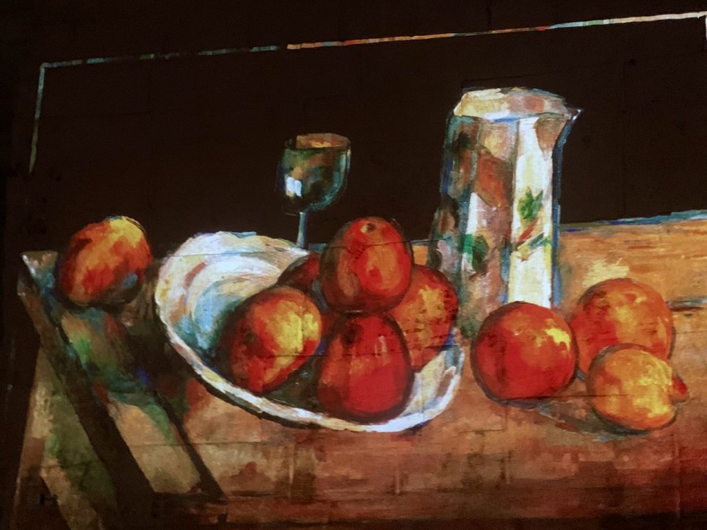 Still life by Cézanne's at Carrières des Lumières, 2021