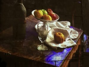 Still life by Paul Cézanne at Carrières des Lumières, 2021