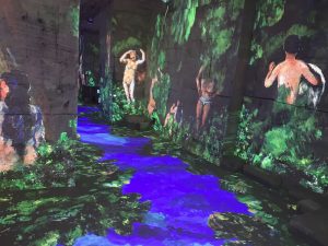 Paul Cezanne's bathers at Carrières des Lumières 2021, at Les Baux-de-Provence
