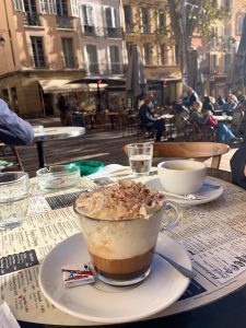 December coffee in Aix-en-Provence, Bouche- de Rhone, Provence, France