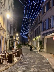 Streets of Lourmarin at Christmas