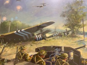 Horsa gliders landing at Pegasus Bridge on D-Day, June 6 1944