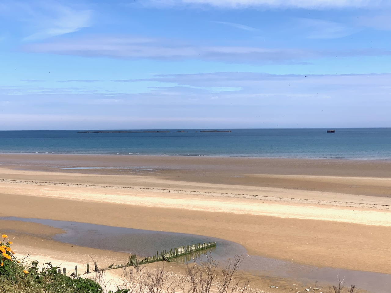 Gold beach, Normandy site of the British troop Landings on D-Day, June 6th 1944