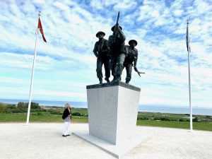 Statue of the soldiers at The British Normandy Memoria