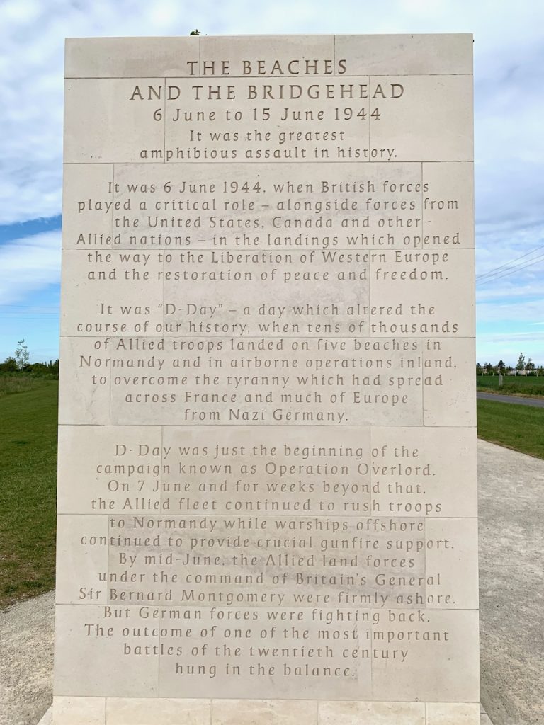 The Beaches and the Bridgehead, British Normandy Memorial, Vers-sur-Mer, Normandy, France