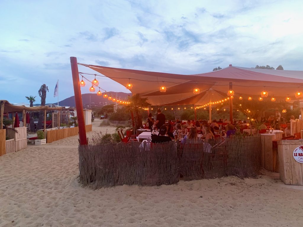 Beach restaurant at Croix-Valmer, Côte d'Azur, Var, Provence, France