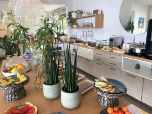 The Breakfast bar at Breakfast at Hôtel la Villa Duce, Côte d'Azur, Var, Provence, France