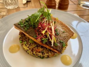 Crispy trout at Ten Restaurant, Uzès, Languedoc Roussillon, France