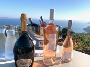 Evening wine at Hôtel la Villa Duce Côte d'Azur, Var, Provence, France