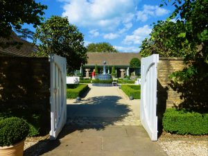 Garden entrance at Daylesford Barns, Gloucestershire, The Cotswolds, UK