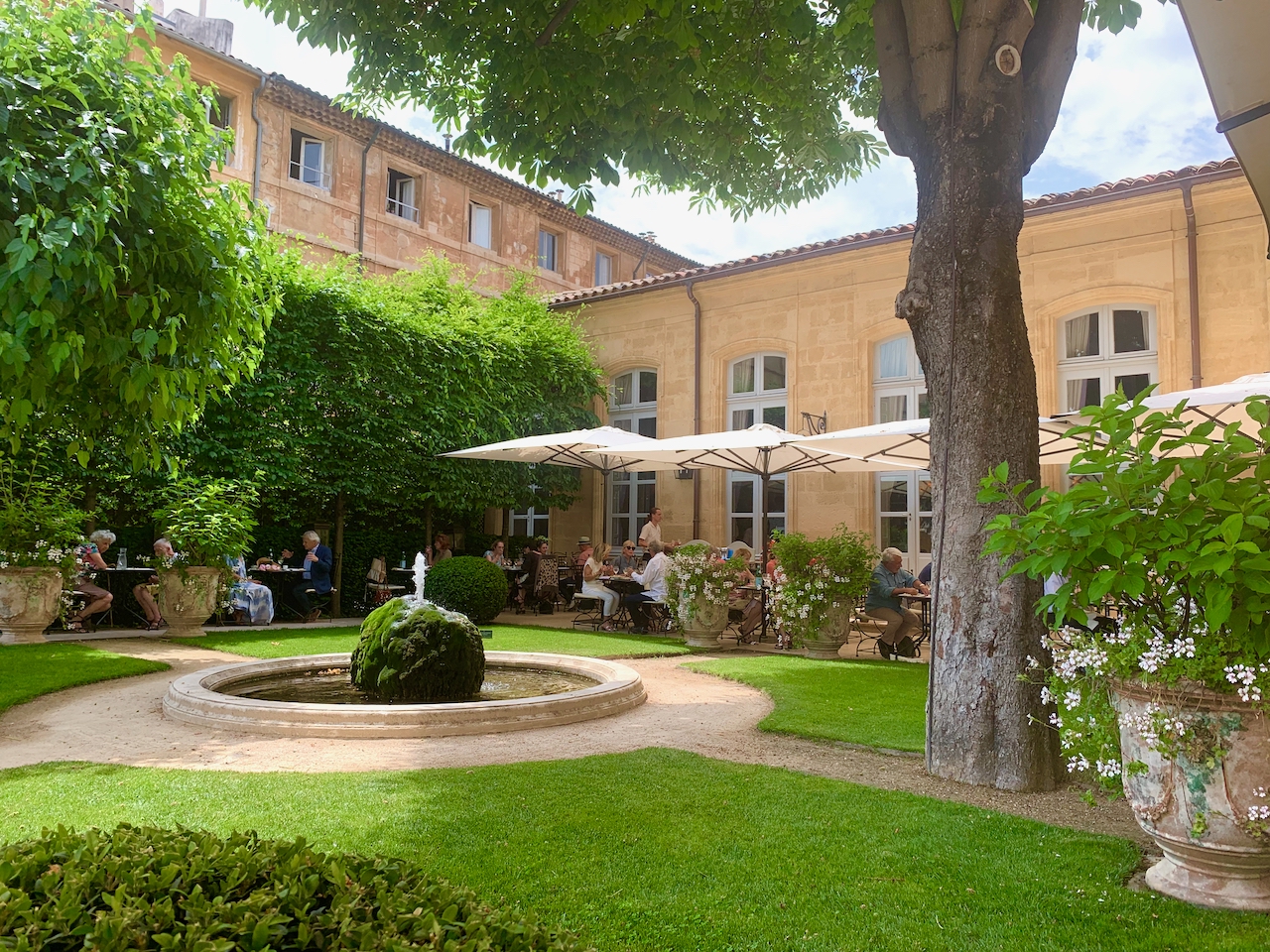 At the Terrace restaurant at Hôtel de Caumont, Aix-en-Provence, Bouches-du-Rhône, France